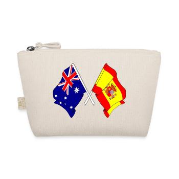 Zwei gekreuzte Flaggen Australiens und die Flagge Spaniens - Bio-Täschchen - Natur - Vorne