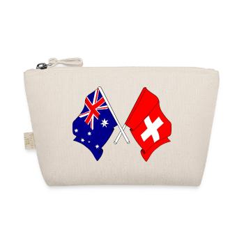 Flagge von Australien und Flagge Schweiz - Bio-Täschchen - Natur - Vorne