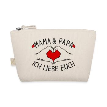 Mama und Papa ich liebe Euch - Bio-Täschchen - Natur - Vorne