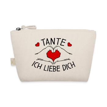 Tante ich liebe Dich - Bio-Täschchen - Natur - Vorne