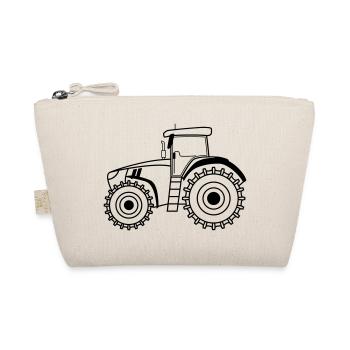 Tractor Symbol Outline Agriculture - Organic Pouch - nature - Front