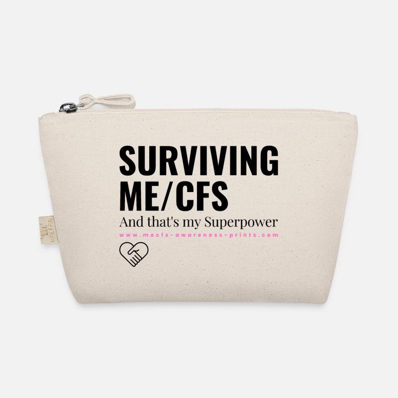 Surviving ME/CFS - pink 💗 - Bio-Täschchen - Natur