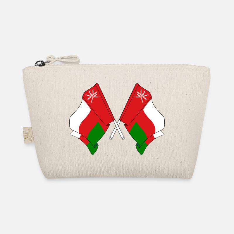 Two flags crossed from Oman Organic Pouch