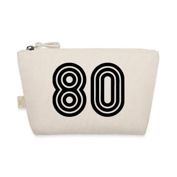 80. 80 YEARS. 80th ANNIVERSARY. 80TH BIRTHDAY. - Organic Pouch - nature - Front