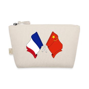Flagge von Frankreich und Flagge China - Bio-Täschchen - Natur - Vorne