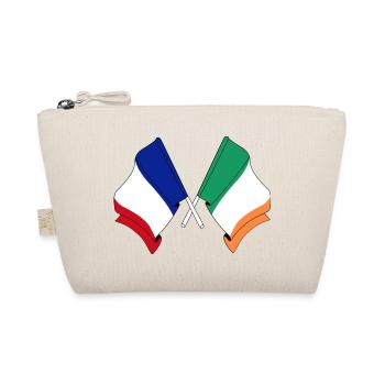Flagge von Frankreich und Flagge von Irland - Bio-Täschchen - Natur - Vorne