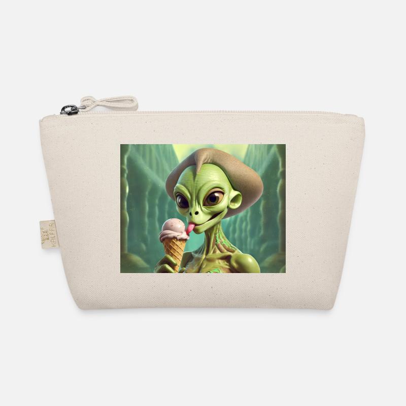 Alien gris à la surface de la lune – manger de la crème glacée Trousse biologique