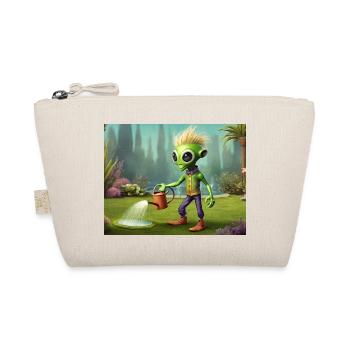 mignon petit vert rétro vintage alien tous les jours - Trousse biologique - nature - Devant