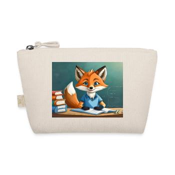 mignon petit renard démon de la vie quotidienne - est en train de lire - Trousse biologique - nature - Devant