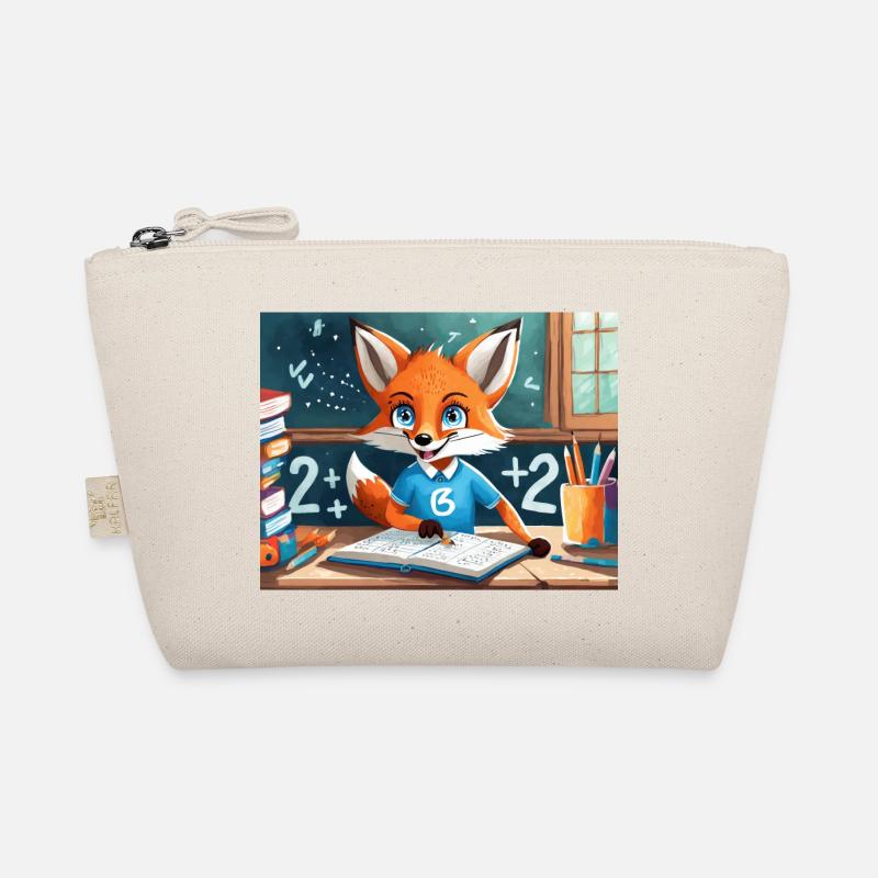 cute little fiend fox everyday life – math Organic Pouch