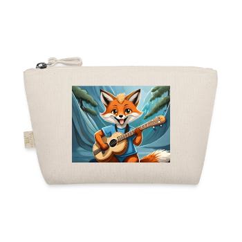 süßer kleiner Unhold Fuchs Alltag Gitarre spielen - Bio-Täschchen - Natur - Vorne