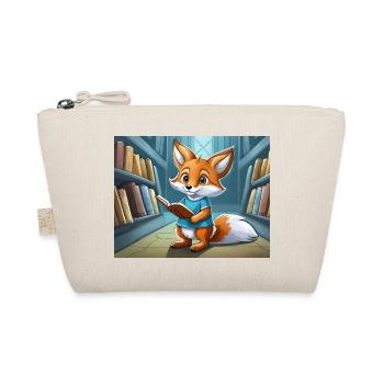 mignon petit renard démon de la vie quotidienne - est en train de lire - Trousse biologique - nature - Devant