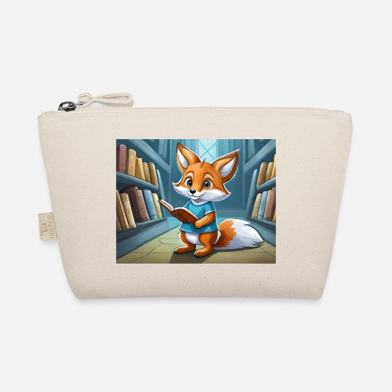 cute little fiend fox everyday life – is reading Organic Pouch