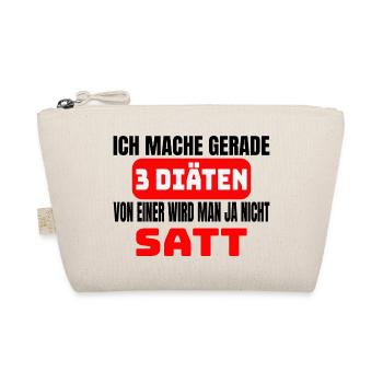 Lustiger Spruch 3 Diäten Sonst Nicht Satt - Bio-Täschchen - Natur - Vorne