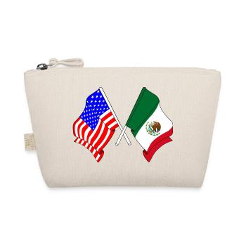 Flagge der USA und Flagge Mexiko gekreuzt - Bio-Täschchen - Natur - Vorne