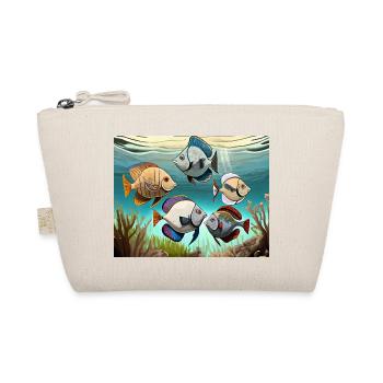 Five Little Fish (in german Fünf kleine Fische) - Organic Pouch - nature - Front