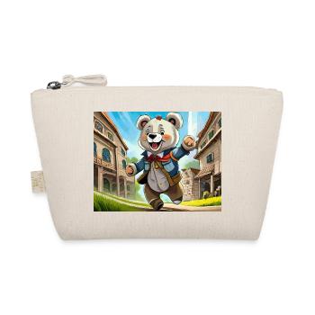 german nursery rhymes illustrated comic Teddy bear - Organic Pouch - nature - Front