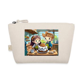 german nursery rhymes illustrated comic Bake Cake - Organic Pouch - nature - Front