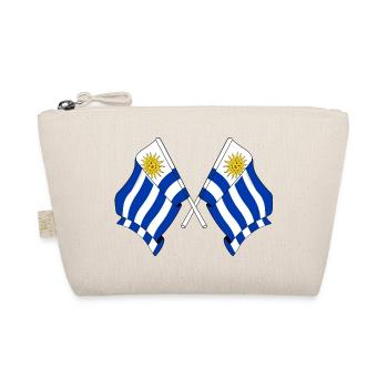 Two flags crossed of Uruguay - Organic Pouch - nature - Front