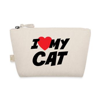 Ich liebe meine Katze - Bio-Täschchen - Natur - Vorne