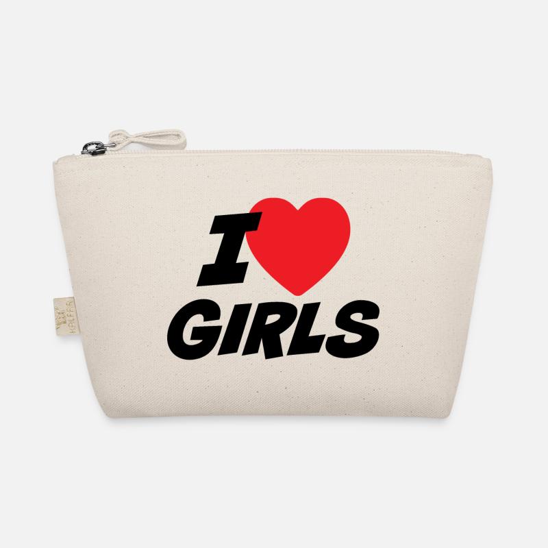 Ich liebe Mädchen Bio-Täschchen