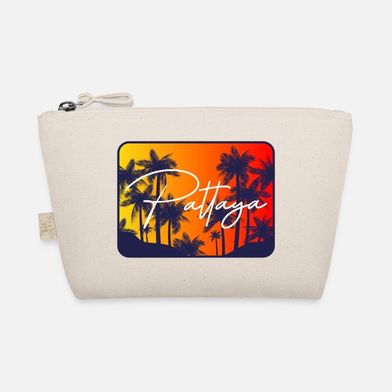 Pattaya Palmen Sunset - Bio-Täschchen - Natur