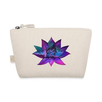 Lotus Flower – Spiritual Tree of Life Illustration - Organic Pouch - nature - Front