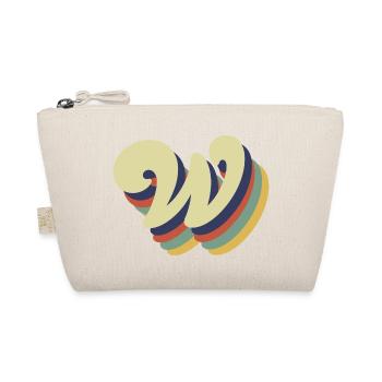 Retro Letter w - Organic Pouch - nature - Front
