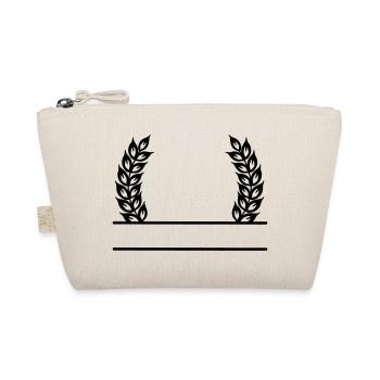 Grain Wreath Name Banner - Organic Pouch - nature - Front