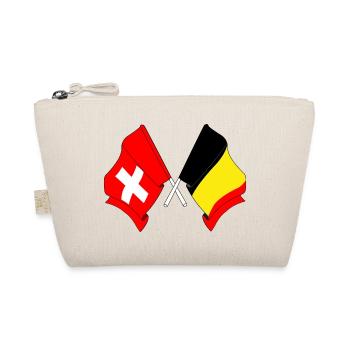 Flagge der Schweiz und Flagge Belgiens - Bio-Täschchen - Natur - Vorne