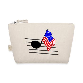 Flag Music Tone Flag USA - Organic Pouch - nature - Front