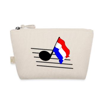 Flag music tone flag Netherlands - Organic Pouch - nature - Front