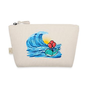 Wal Fisch Schwimmer Welle schwimmen - Bio-Täschchen - Natur - Vorne