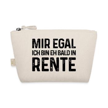 Rentner Spruch - Mir egal Ich bin eh bald in Rente - Bio-Täschchen - Natur - Vorne