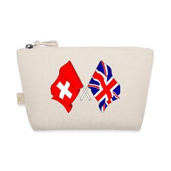 Flagge Schweiz, Flagge England - Bio-Täschchen - Natur - Vorne