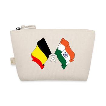 Flagge Belgien, Flagge Indien - Bio-Täschchen - Natur - Vorne