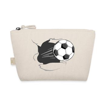 Soccer ball breaks wall - Organic Pouch - nature - Front