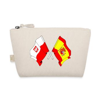 Flagge Polen, Flagge Spanien - Bio-Täschchen - Natur - Vorne