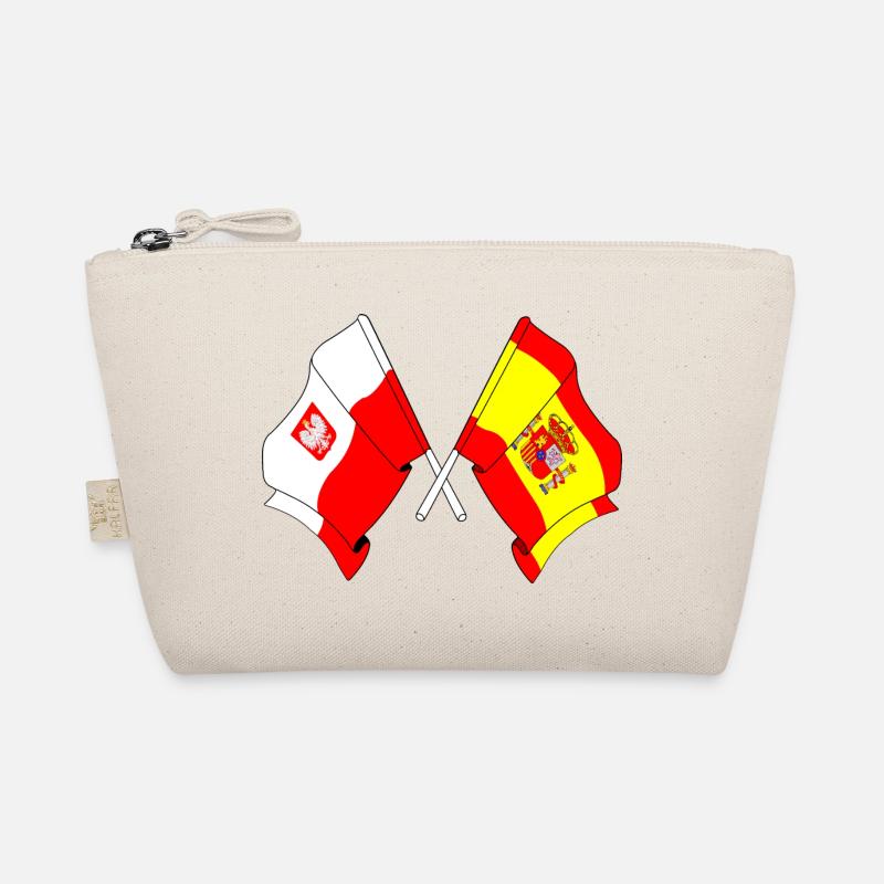 Flagge Polen, Flagge Spanien Bio-Täschchen