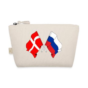 Flag Denmark, flag Russia - Organic Pouch - nature - Front