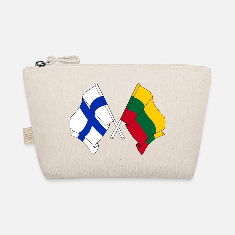 Flag Finland, Flag Lithuania Organic Pouch