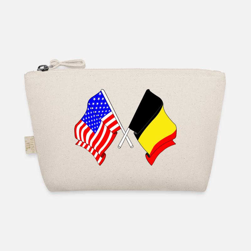USA flag and Belgium flag Organic Pouch