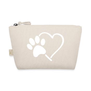 paw heart - Organic Pouch - nature - Front
