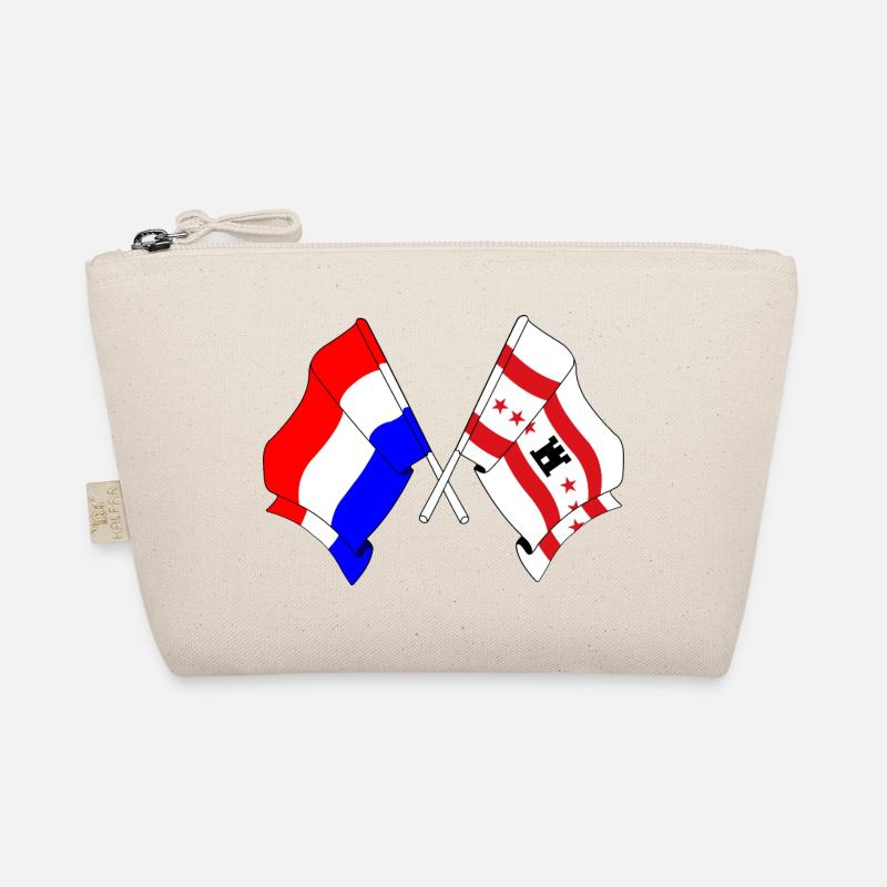 Flagge der Niederlande, Drenthe gekreuzt - Bio-Täschchen - Natur