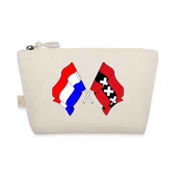 Flag Netherlands, Amsterdam crossed - Organic Pouch - nature - Front