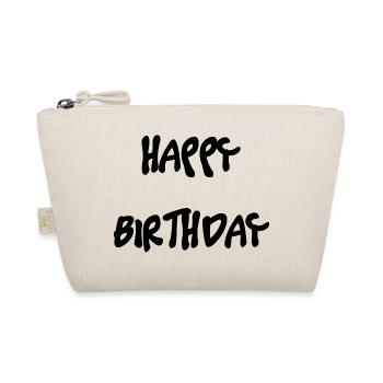 HAPPY BIRTHDAY. HAPPY BIRTHDAY. ANNIVERSARY. - Organic Pouch - nature - Front