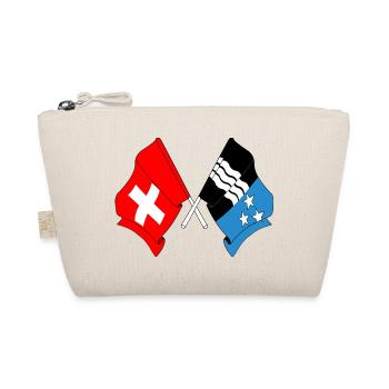 Flagge Schweiz und Flagge Aargau - Bio-Täschchen - Natur - Vorne