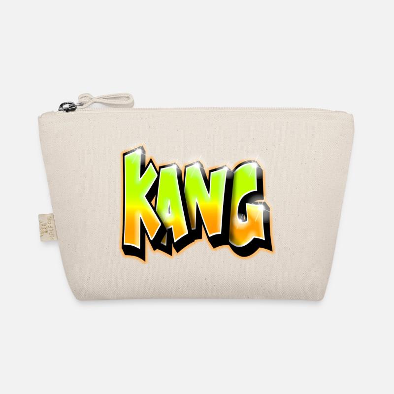 KANG GRAFFITI NAME PRINT Gelb Bio-Täschchen