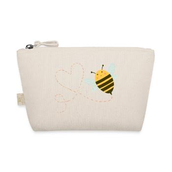 Bee with heart - Organic Pouch - nature - Front