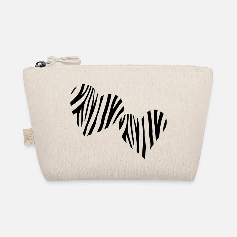 Zwei Zebraherzen Bio-Täschchen
